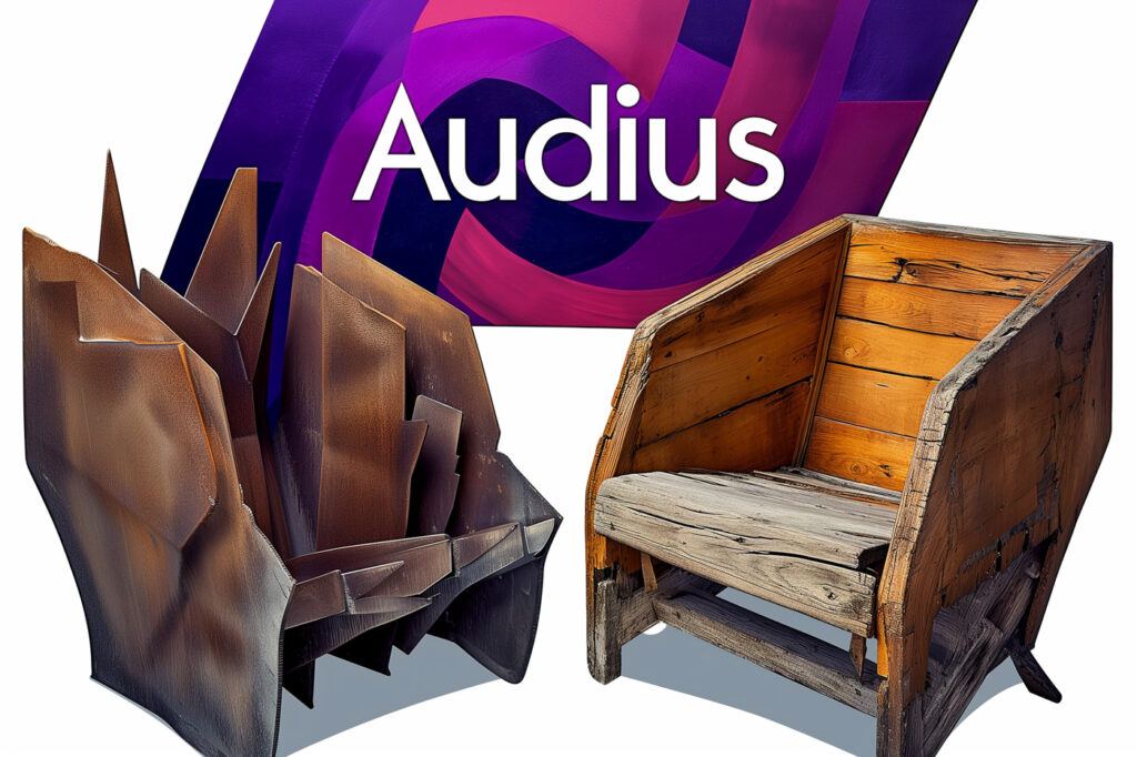 two uncomfortable chairs debate decentralized music on audius.