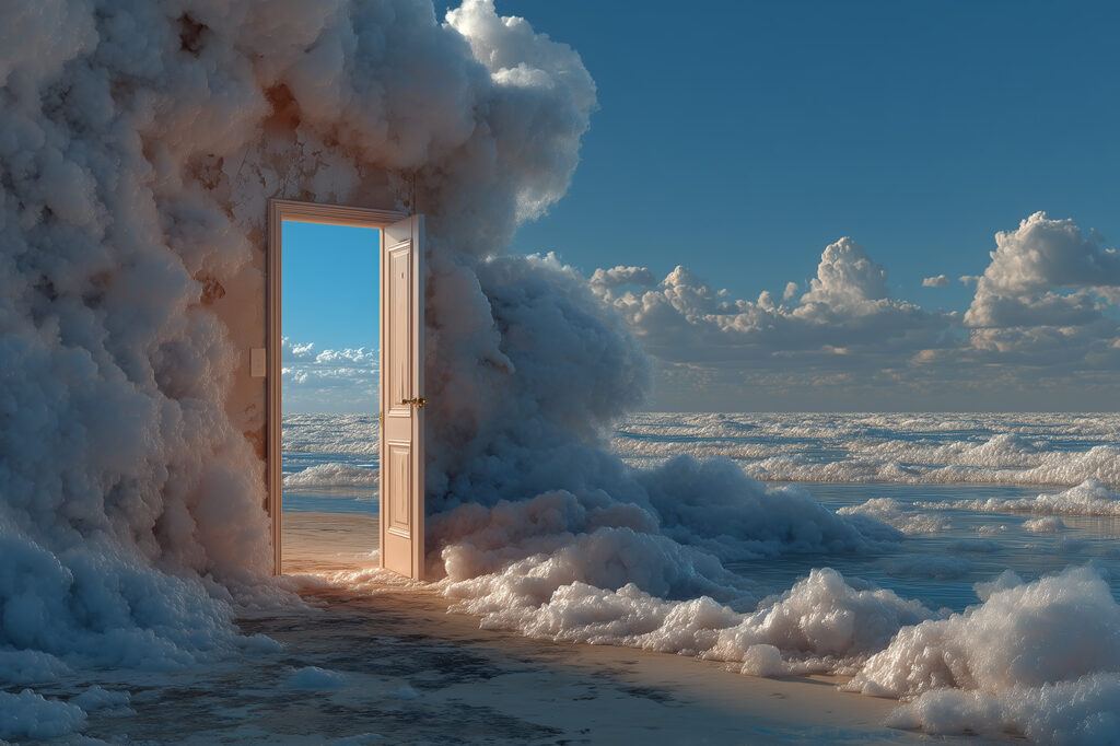 look out loren statement on launching the $LOL artist coin, surreal illustration.