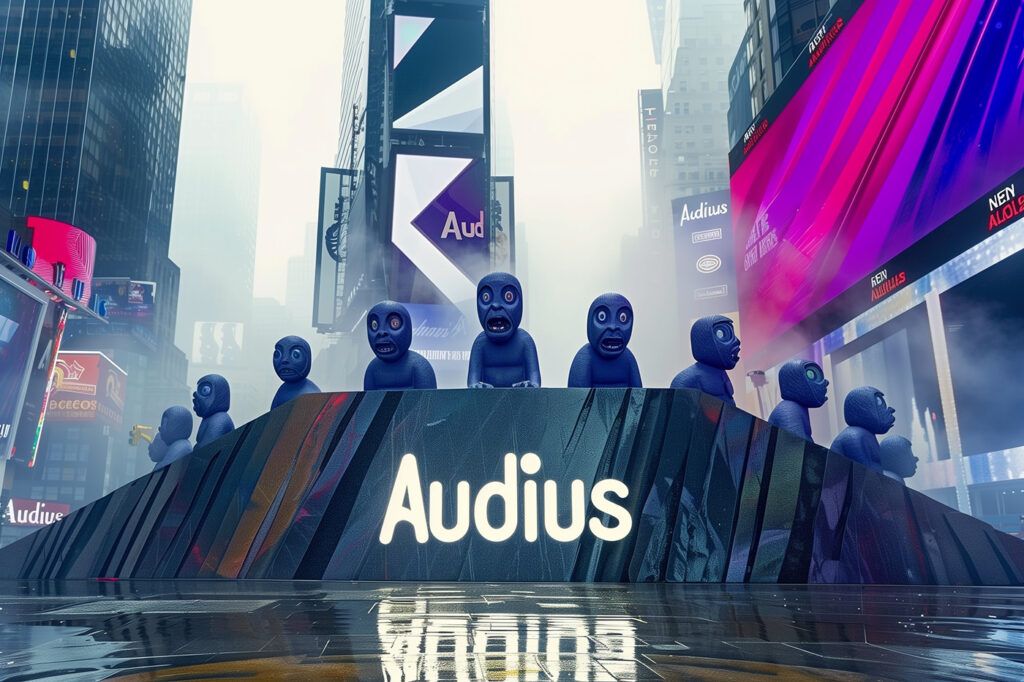 times square mascots demystify audius tokenization.