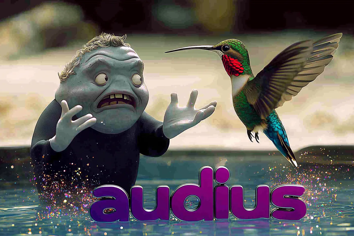 An unlikely conversation between a grumpy magnet and a vibrant hummingbird explores a whimsical concept to incentivize artists on Audius.
