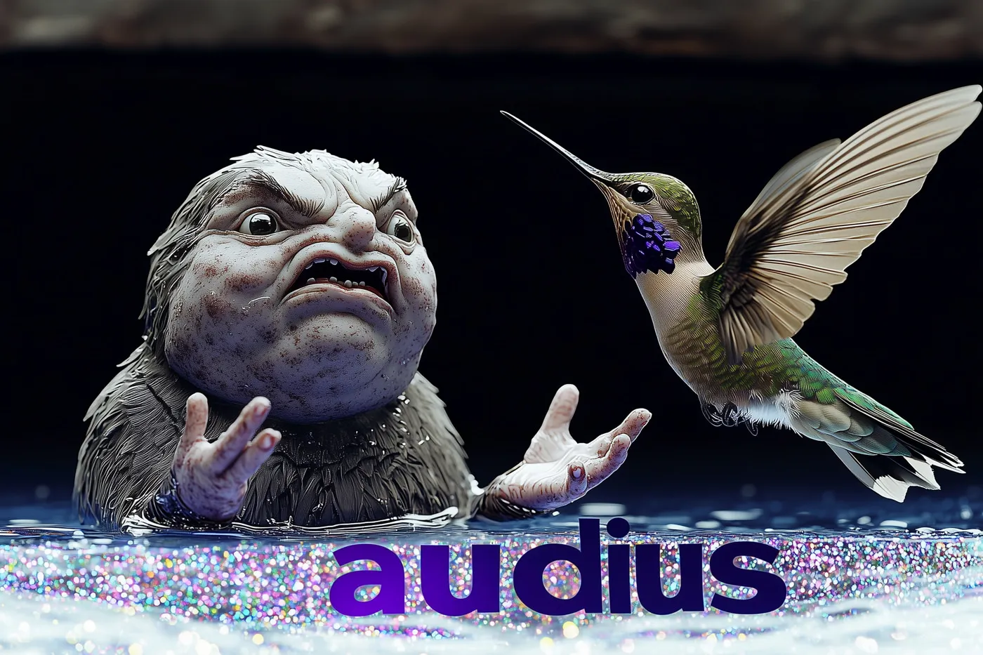 An unlikely conversation between a grumpy magnet and a vibrant hummingbird explores a whimsical concept to incentivize artists on Audius.
